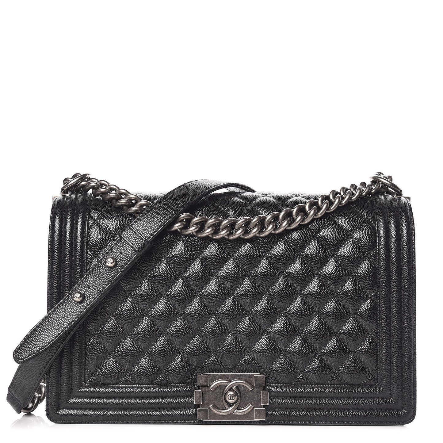 Caviar Quilted New Medium Boy Flap Black