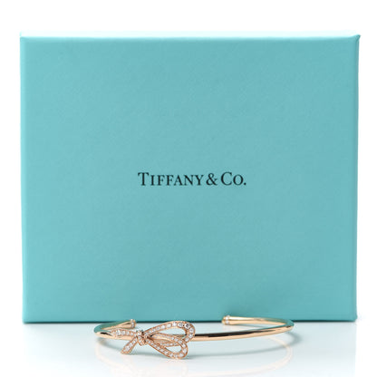 Tiffany 18K Rose Gold Diamond Bow Cuff Bracelet 5 of 5