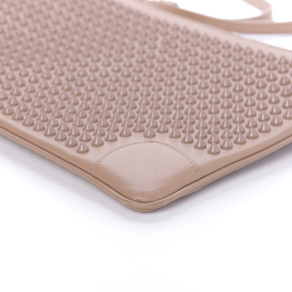 Christian Louboutin Calfskin Studded Loubiposh Chain Clutch Nude 7 of 13