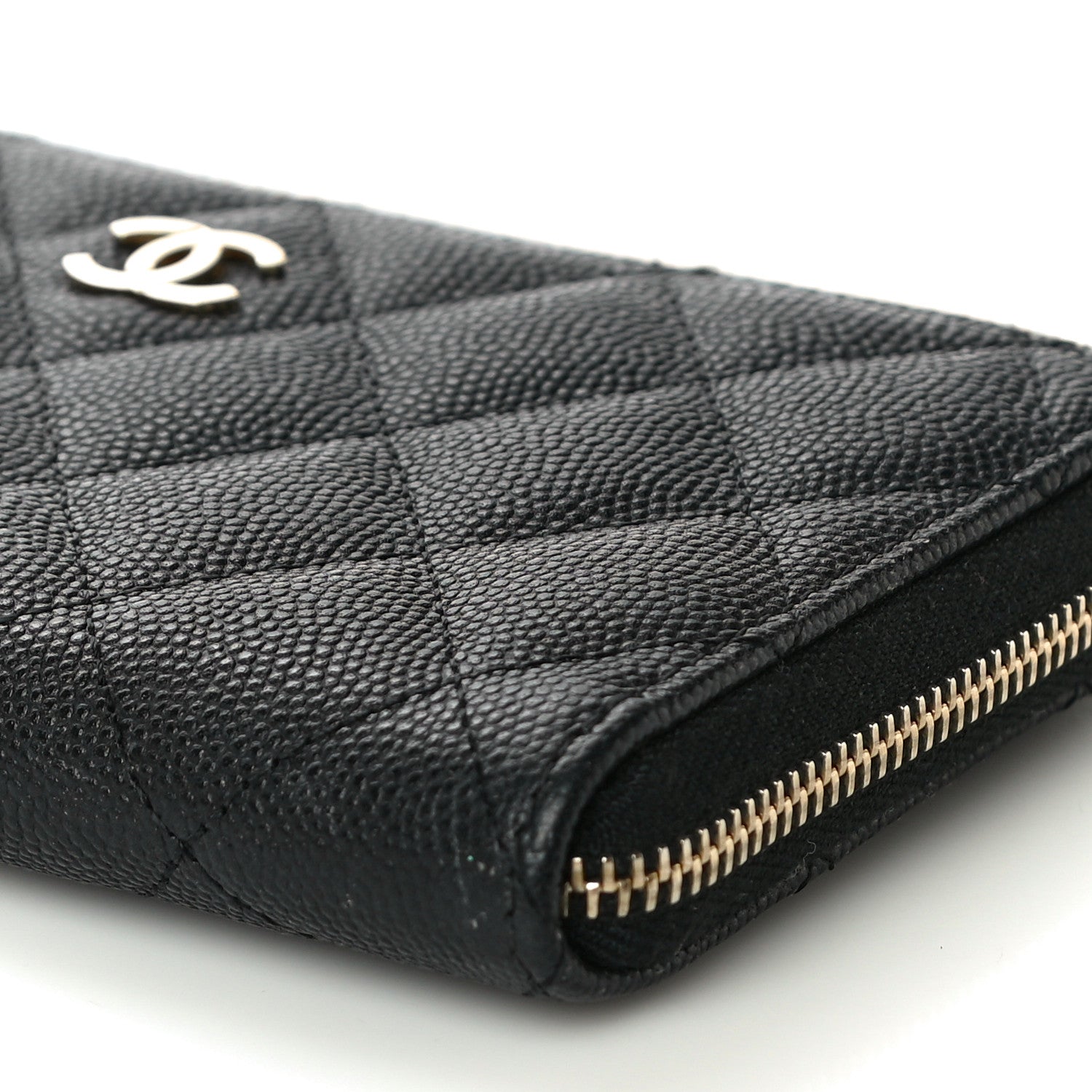 Chanel Caviar Quilted Medium Zip Around Wallet Black 11 of 14