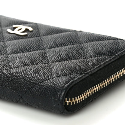 Chanel Caviar Quilted Medium Zip Around Wallet Black 11 of 14