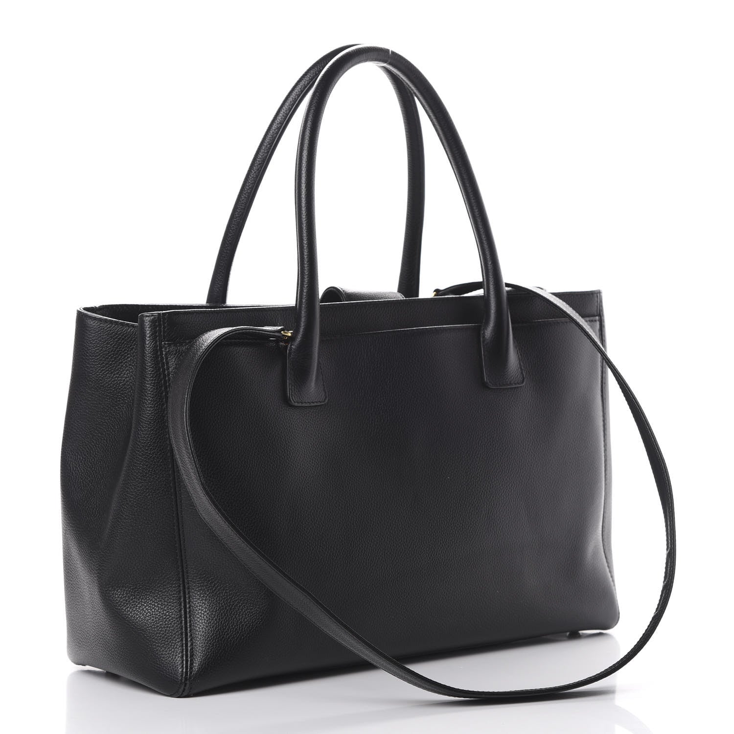Chanel Calfskin Cerf Executive Shopper Tote Black 2 of 13