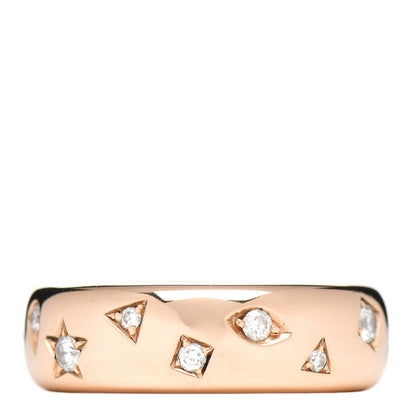 Pomellato 18K Rose Gold Diamond Iconica Band Ring 53 6.25 1 of 5