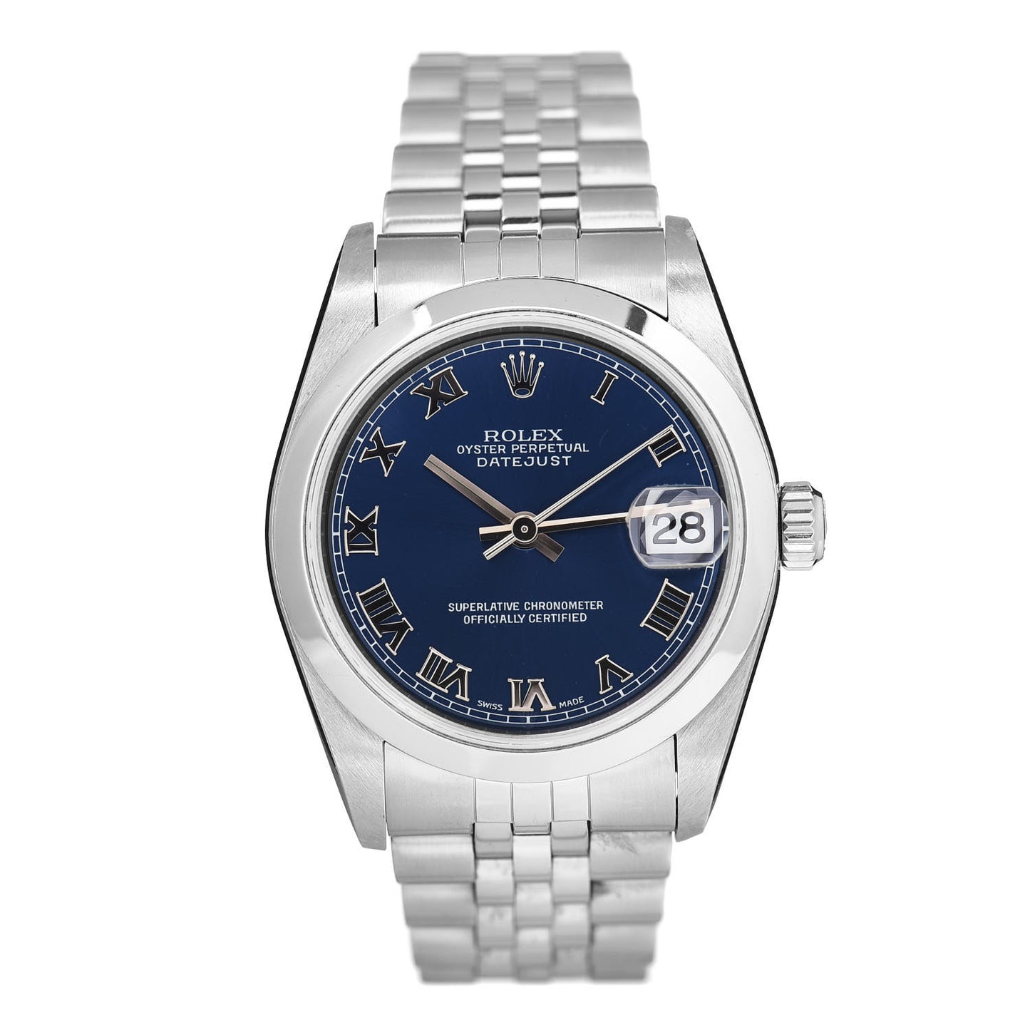 Stainless Steel 31mm Oyster Perpetual Datejust Watch Blue 78240