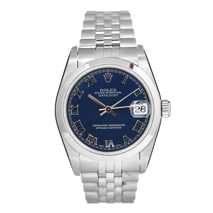Rolex Stainless Steel 31mm Oyster Perpetual Datejust Watch Blue 78240 1 of 6