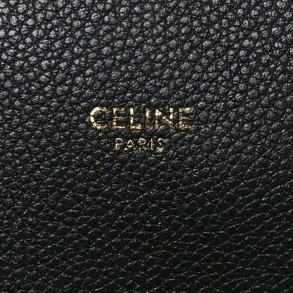 Celine Soft Grained Calfskin Small Belt Cabas Phantom Black 6 of 10