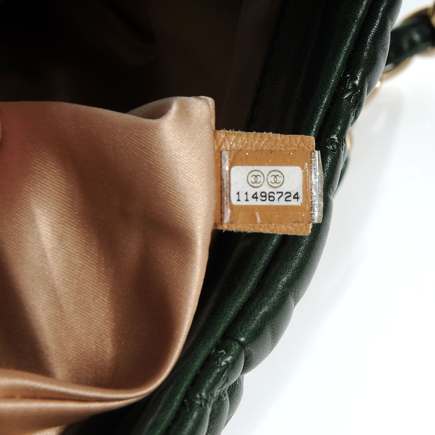Chanel Lambskin Bubble Quilt Flap Bag Green 8 of 9