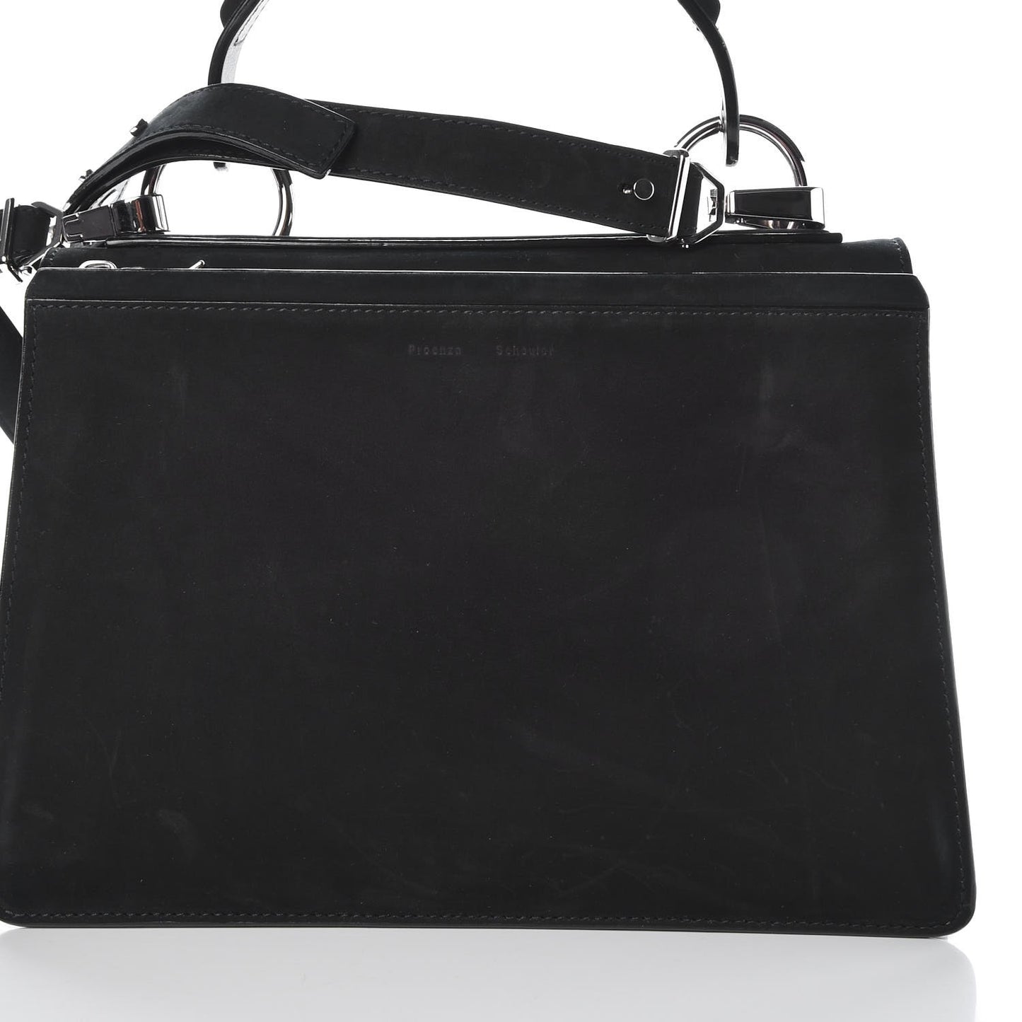 Nubuck Medium Hava Top Handle Bag Black