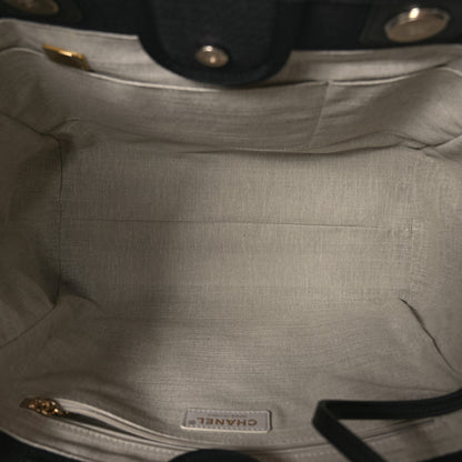 Chanel Mixed Fibers Small Deauville Tote Black 5 of 10