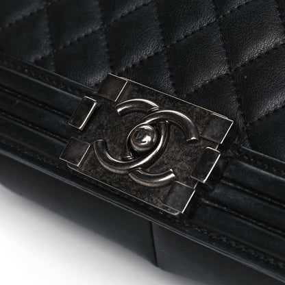 Chanel Calfskin Quilted New Medium Boy Flap Black 13 of 19