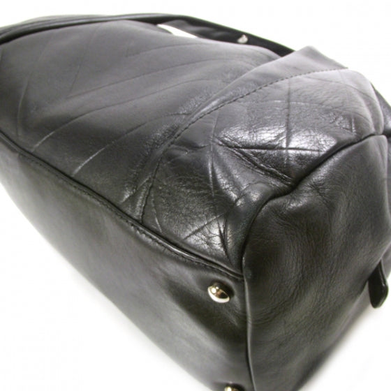 Lambskin CC Chevron Boston Black