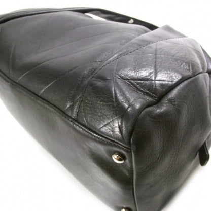 Chanel Lambskin CC Chevron Boston Black 5 of 12