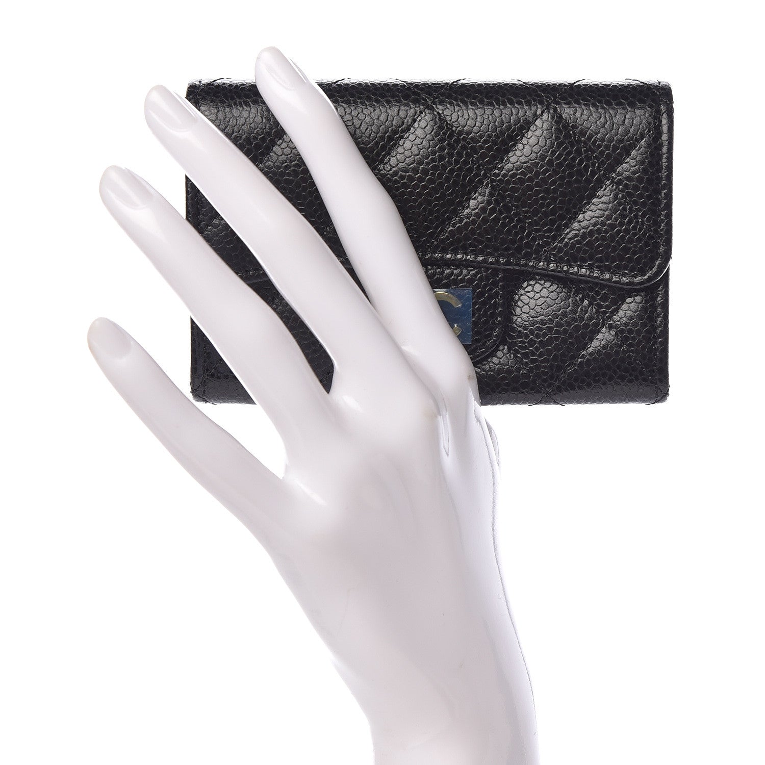 Chanel Caviar Quilted Flap Card Holder Black 2 of 9