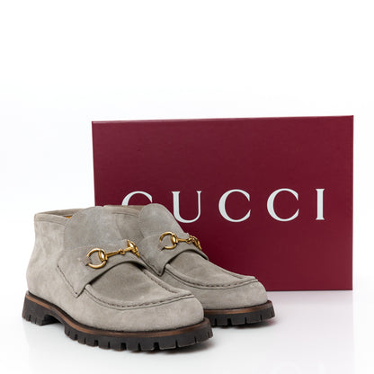 Gucci Suede Horsebit Ankle Boots 40 New Fango 10 of 10