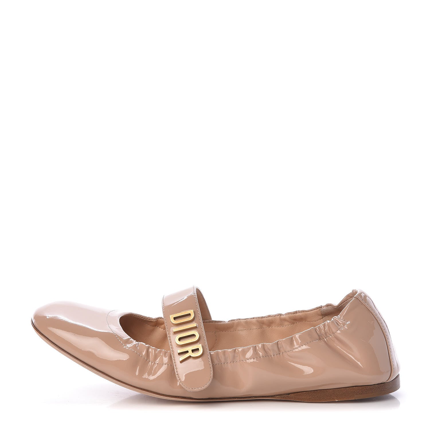 Christian Dior Patent Baby-D Ballet Flats 37 Nude 1 of 12