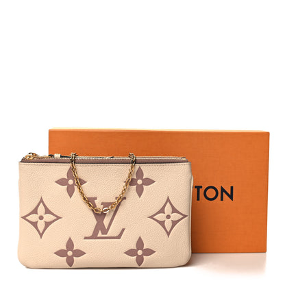 Louis Vuitton Empreinte Monogram Giant Double Zip Pochette Creme Bois de Rose 11 of 11