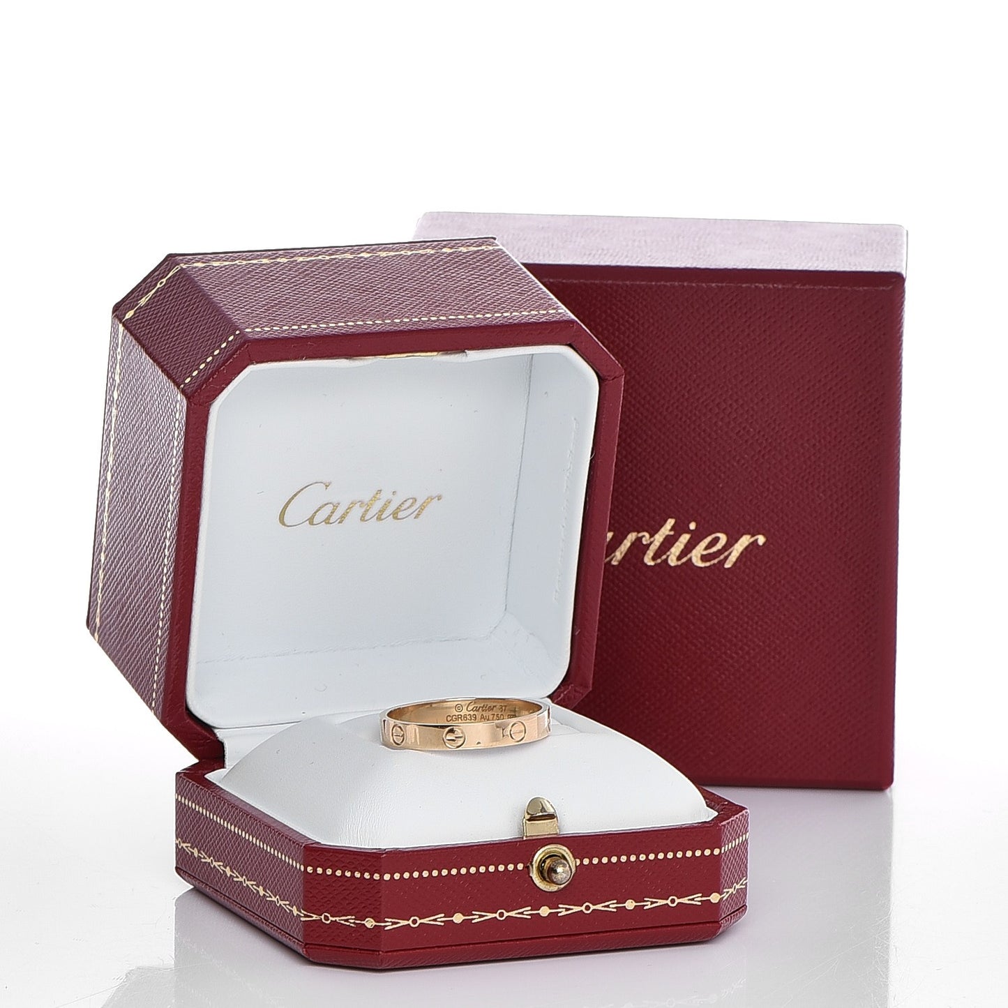 18K Yellow Gold 4mm LOVE Wedding Band Ring 67 11.75