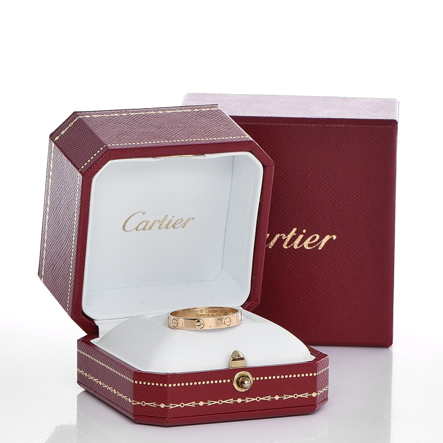 Cartier 18K Yellow Gold 4mm LOVE Wedding Band Ring 67 11.75 5 of 5