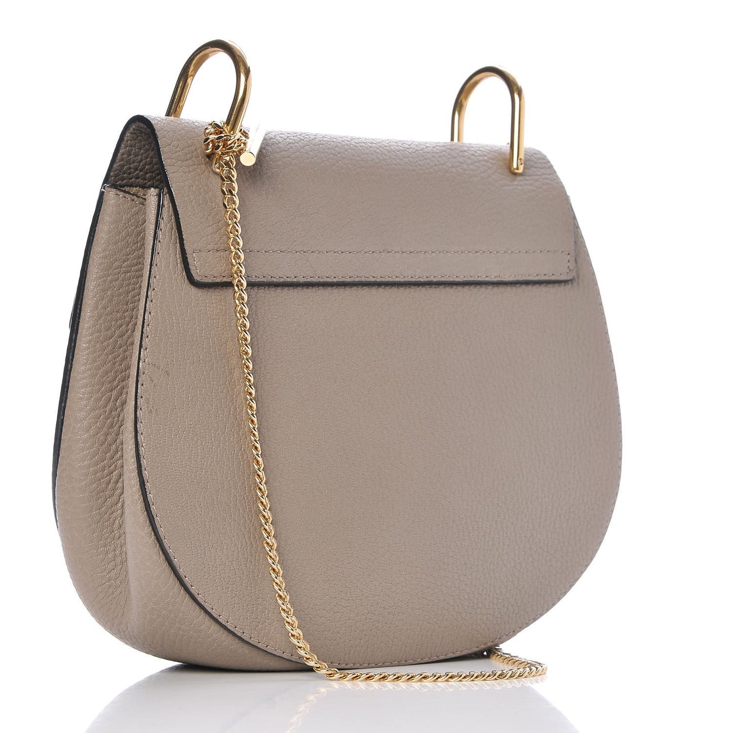 Grained Lambskin Drew Shoulder Bag Motty Grey