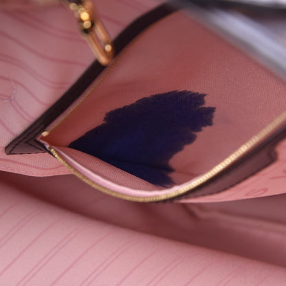 Louis Vuitton Damier Ebene Neo Neverfull MM Rose Ballerine 12 of 15