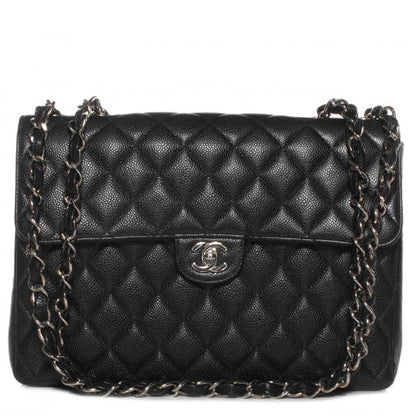Chanel Caviar Jumbo Single Flap Black 1 of 8