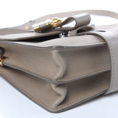Chloe Shiny Grained Calfskin Small Aby Day Shoulder Bag Motty Grey 7 of 9