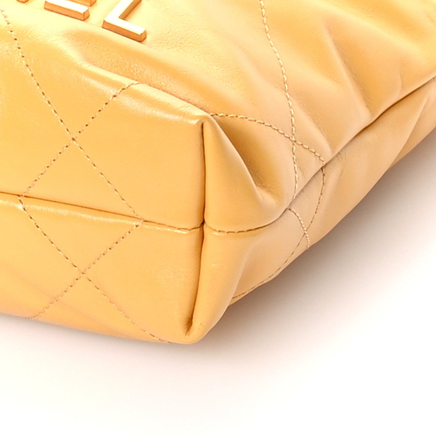 Chanel Shiny Calfskin Quilted Mini Chanel 22 Yellow 10 of 11