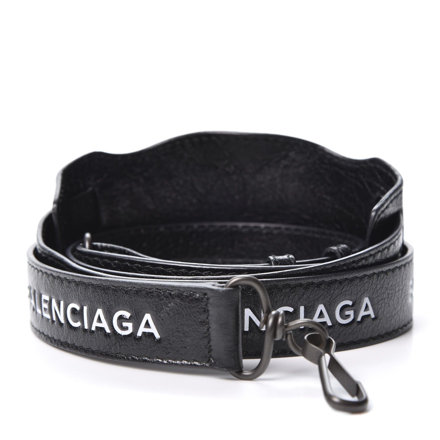 Balenciaga Agneau Classic Hardware Logo Shoulder Strap Black 1 of 6