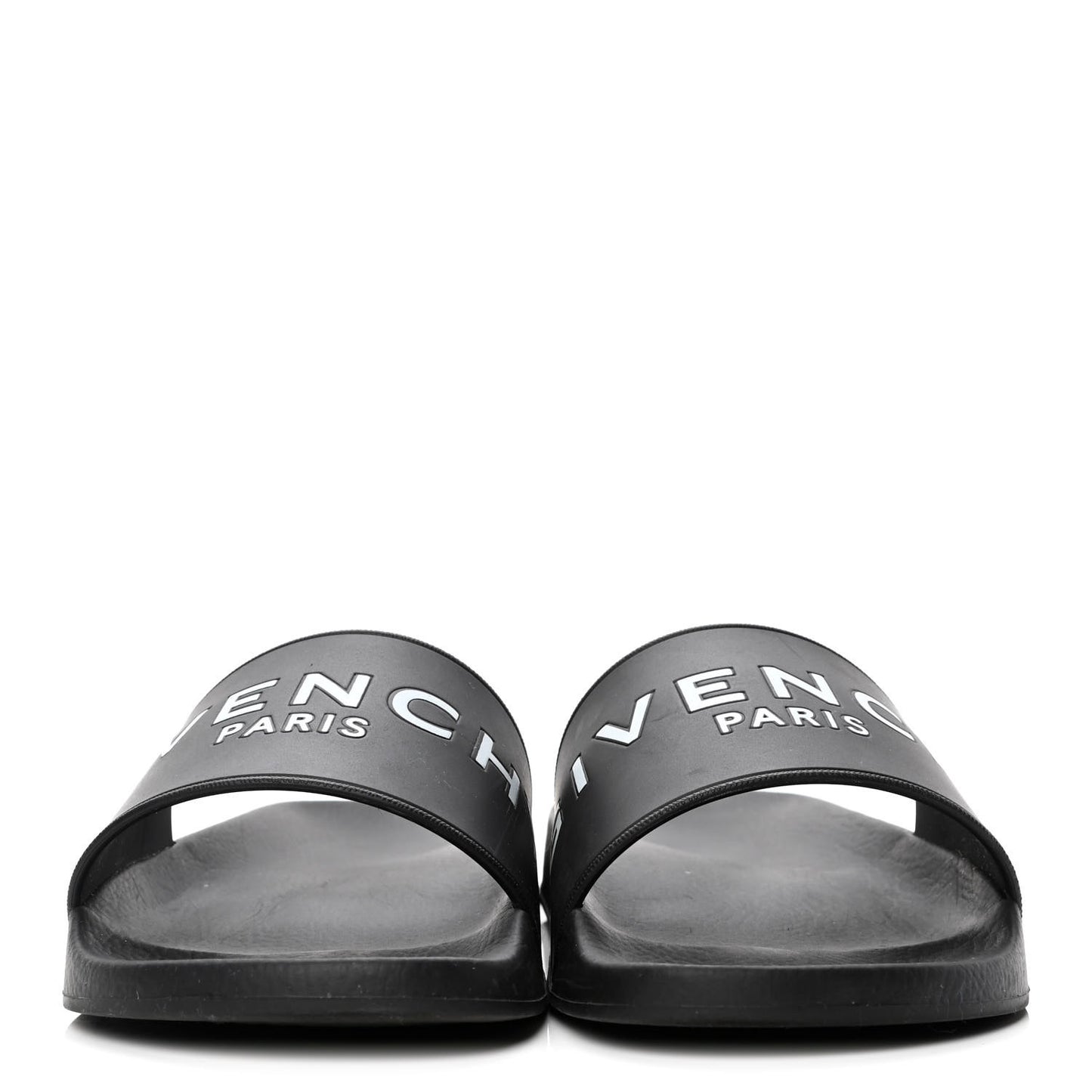 Rubber Logo Pool Slide Sandals 35 Black