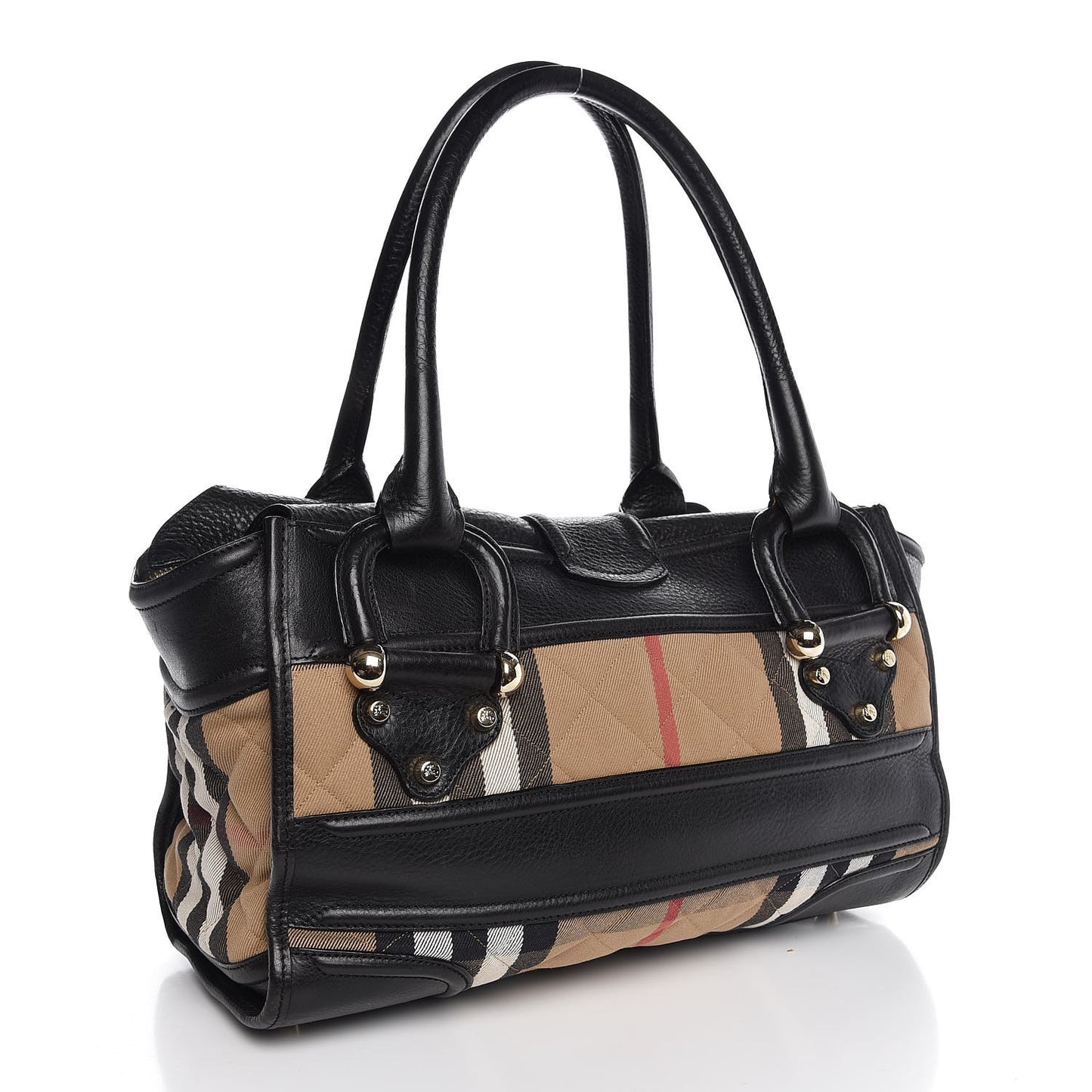 House Check Quilted Large Manor Tote Black