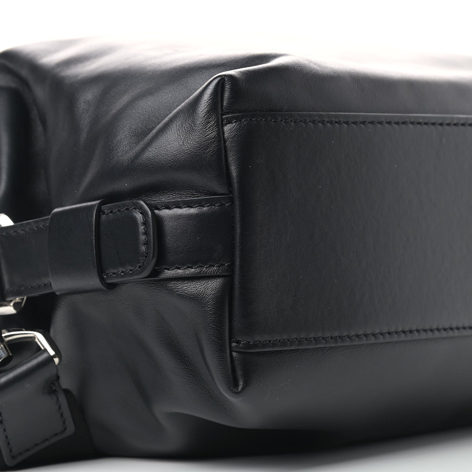 Givenchy Waxed Calfskin Small Nightingale Logo Strap Black 9 of 11