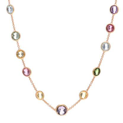 Marco Bicego 18K Yellow Gold Multi Gemstone Jaipur Necklace 1 of 5