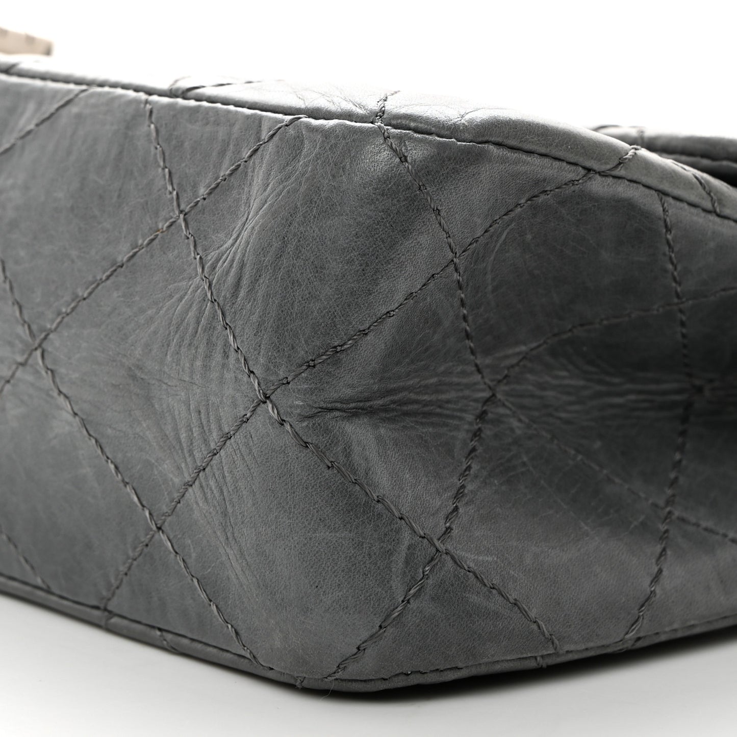 Aged Calfskin Quilted 50th Anniversary 2.55 Reissue 227 Flap Grey