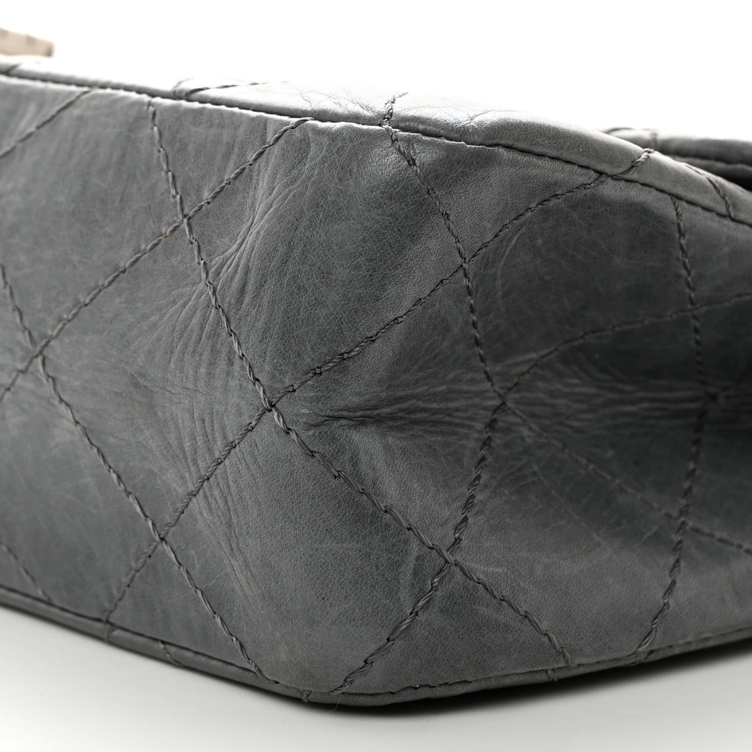 Chanel Aged Calfskin Quilted 50th Anniversary 2.55 Reissue 227 Flap Grey 11 of 11