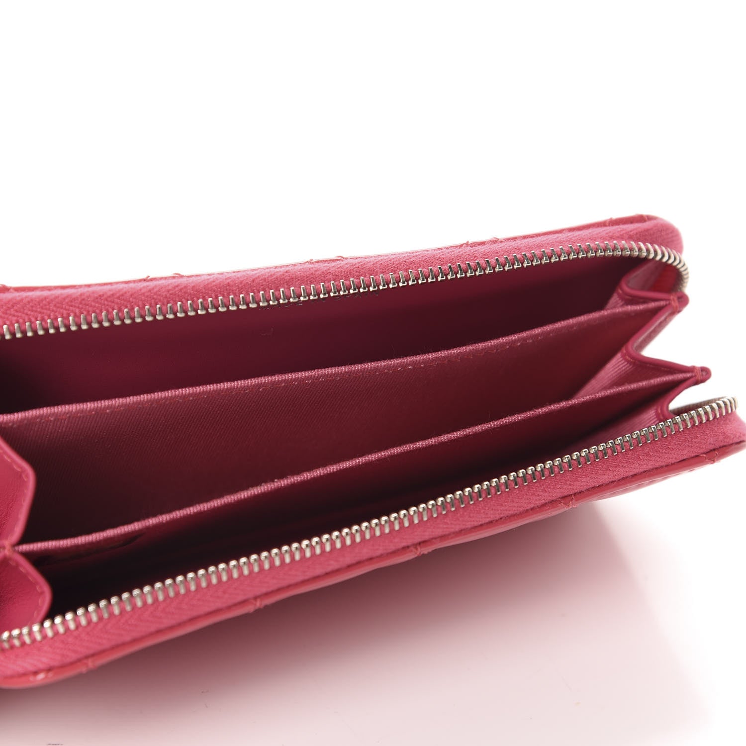 Chanel Patent Quilted Small Zip Around Wallet Pink 5 of 9