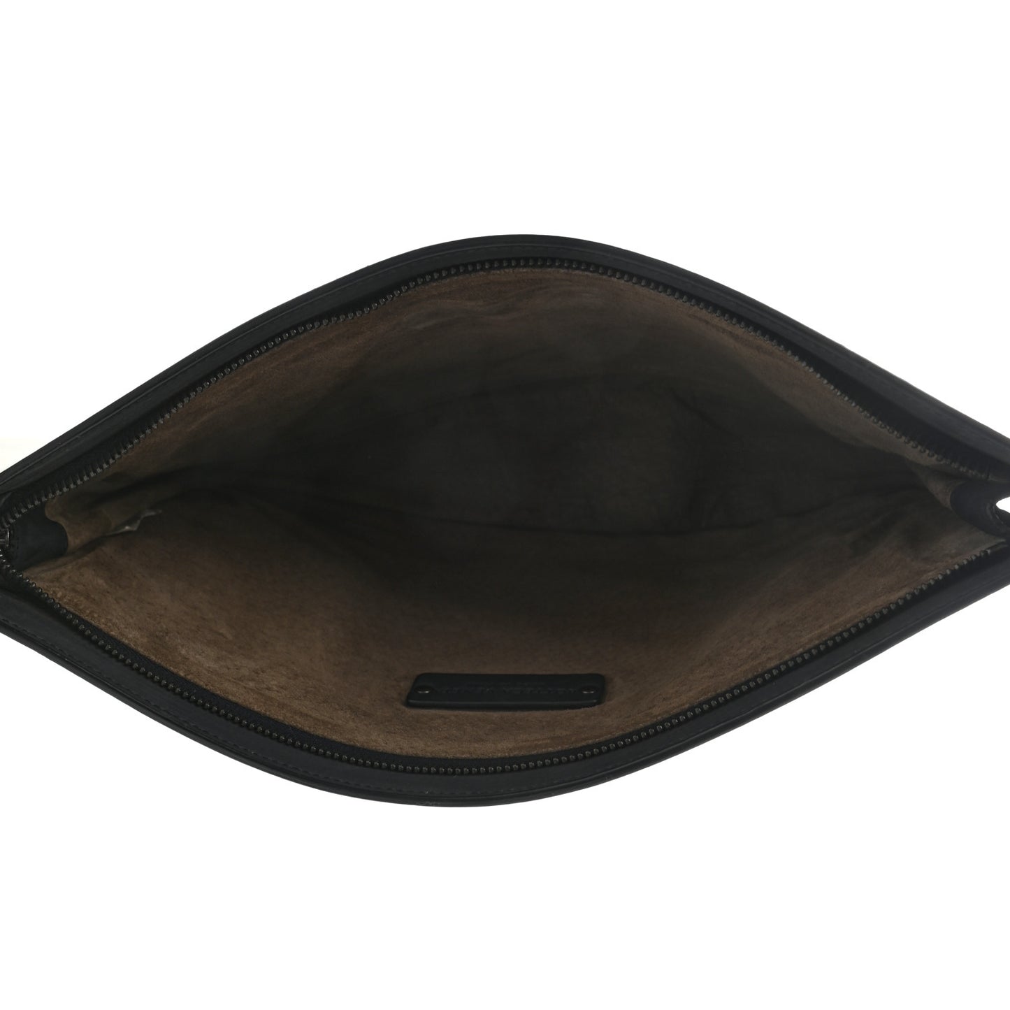 Gilded Waxed Leather Large Pouch Gold Black