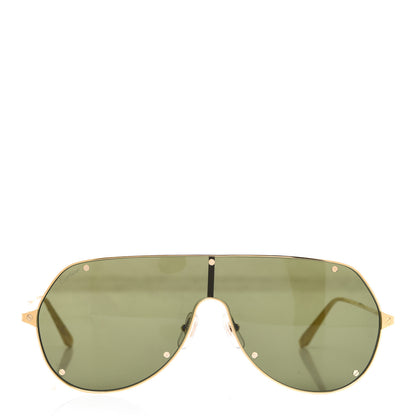 Cartier Santos De Cartier Sunglasses Gold Black 2 of 7