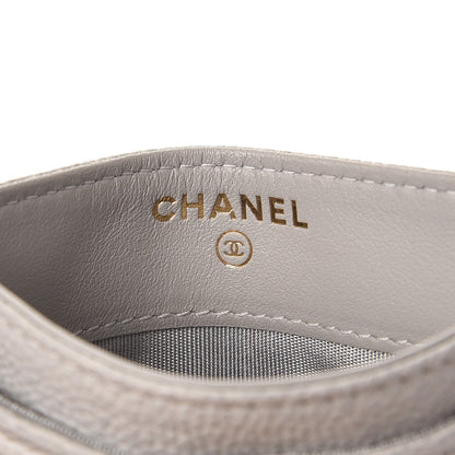 Chanel Caviar Quilted Boy Card Holder Grey 6 of 9