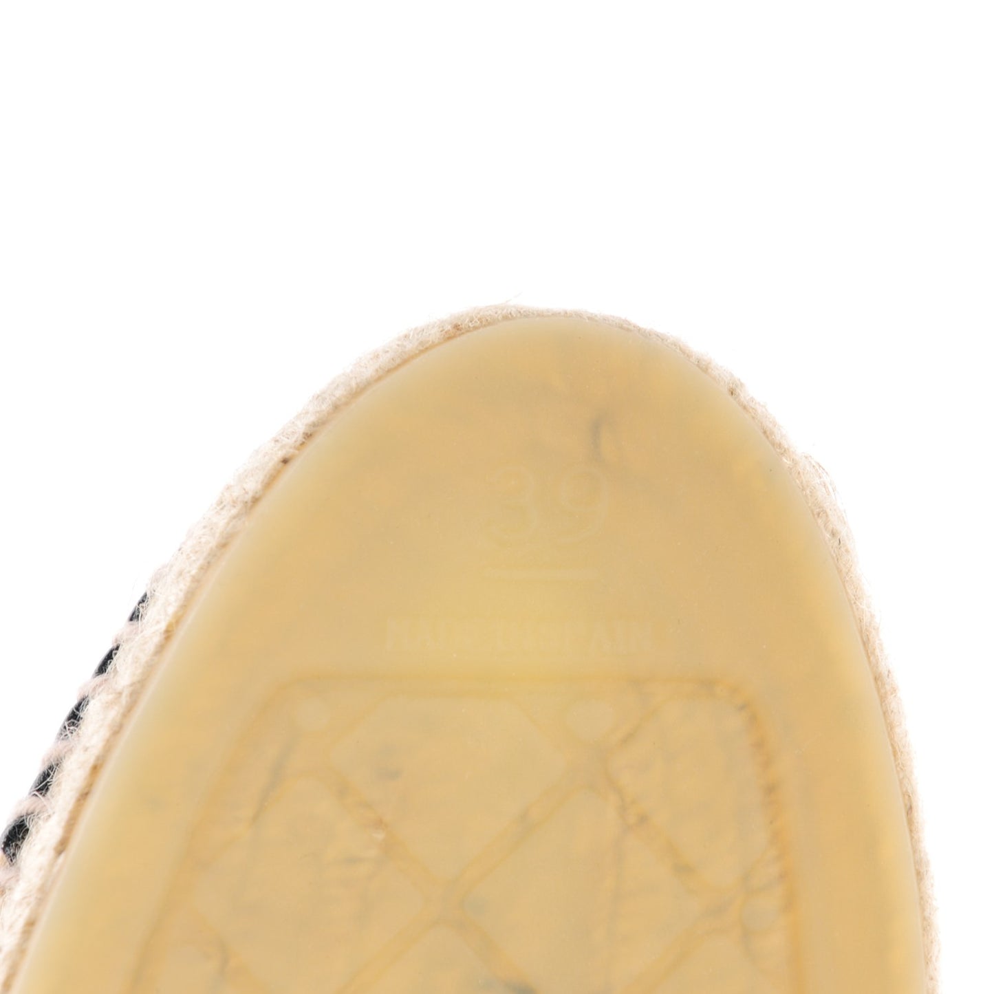 Lambskin CC Espadrilles 39 Beige Black