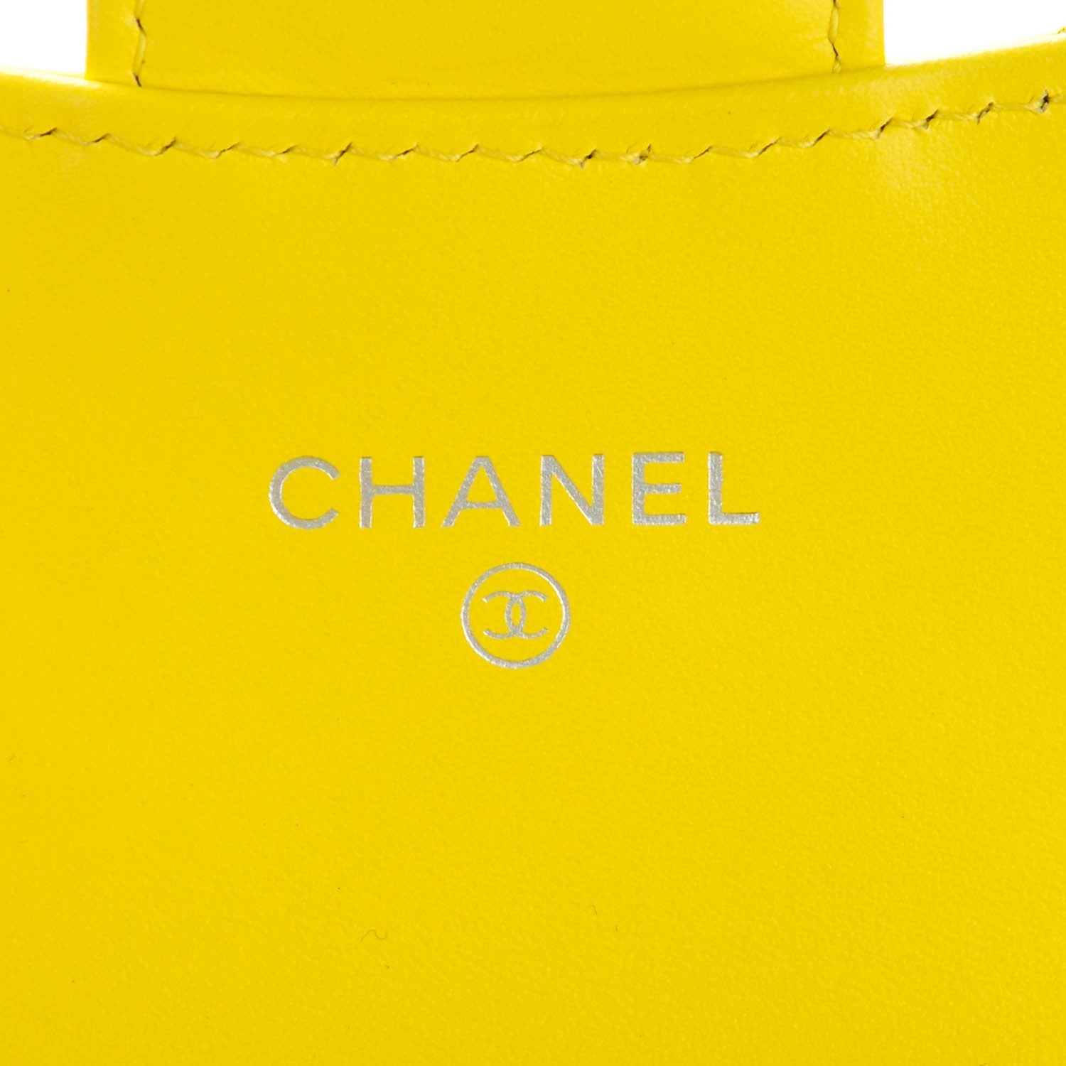 Chanel Patent Quilted Coin Purse Yellow 6 of 8