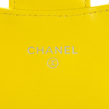 Chanel Patent Quilted Coin Purse Yellow 6 of 8