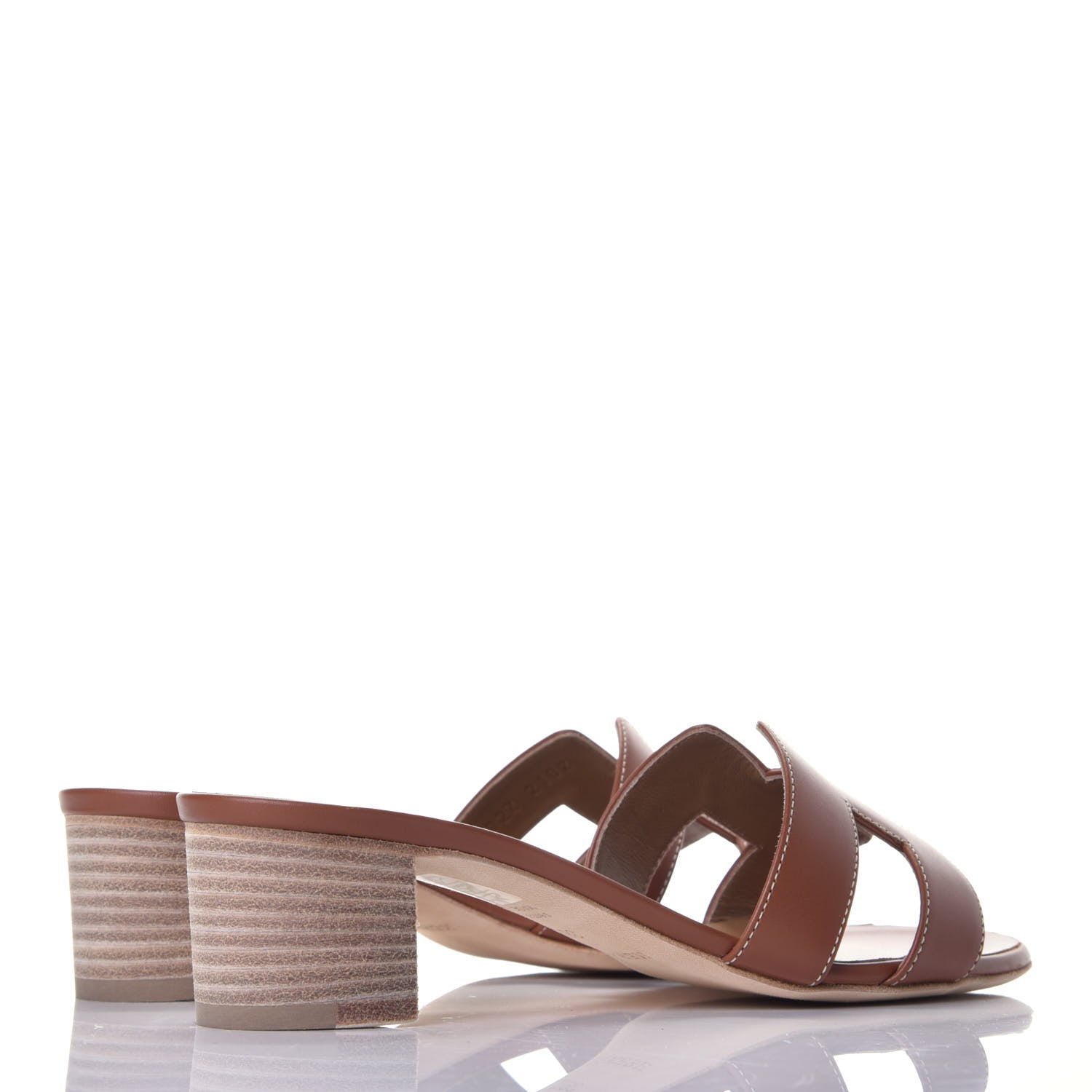 Hermes Calfskin Oasis Sandals 36.5 Gold 4 of 9