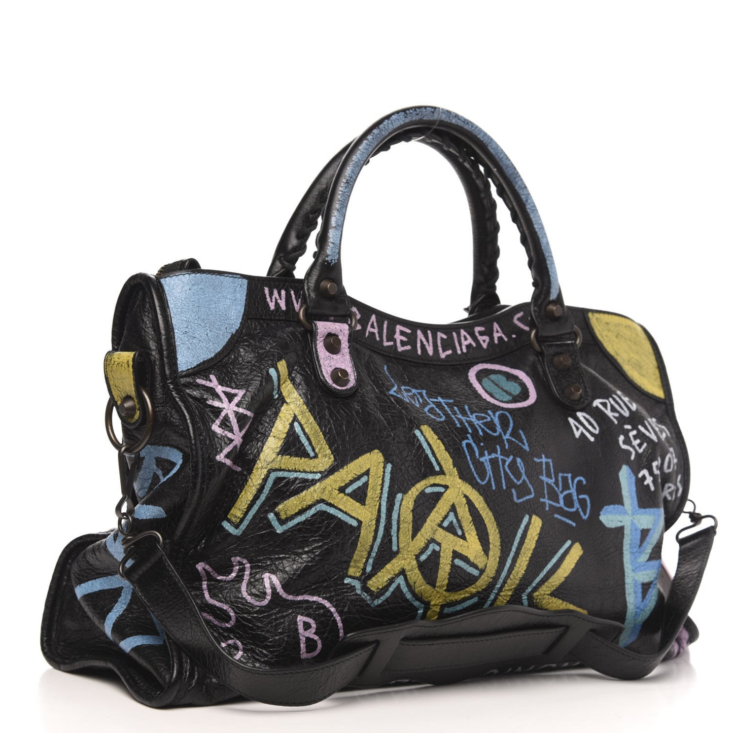 Agneau Graffiti All Over Classic Hardware City Black Multicolor