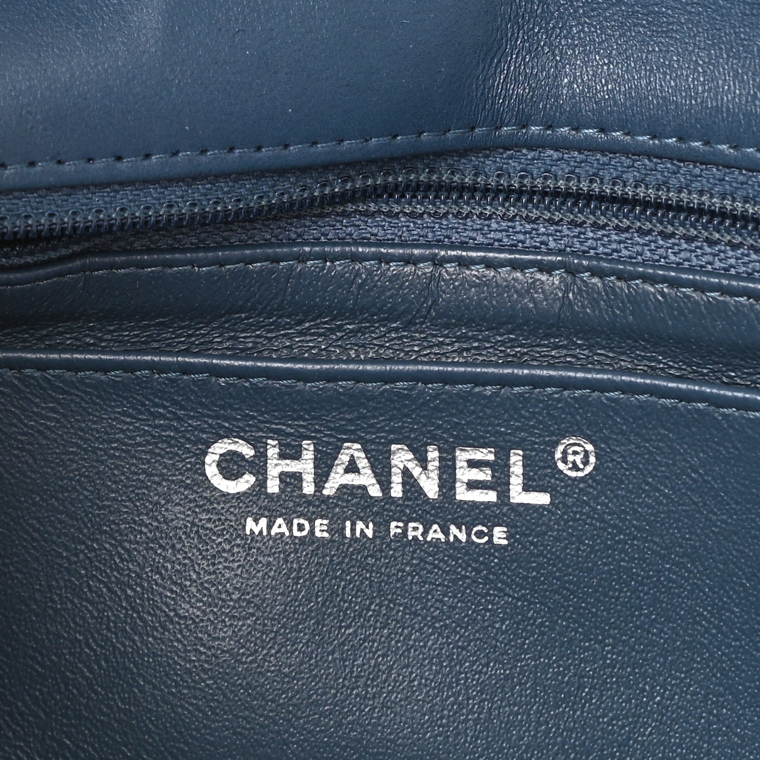Chanel Lambskin Quilted Mini Rectangular Flap Blue 5 of 10