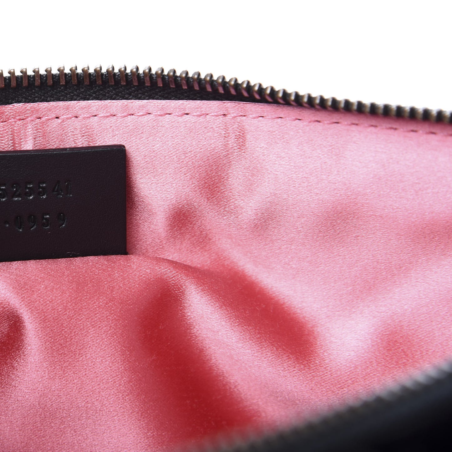 Velvet Matelasse GG Marmont Zip Pouch Black