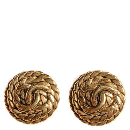 Chanel CC Clip On Earrings Gold 1 of 4