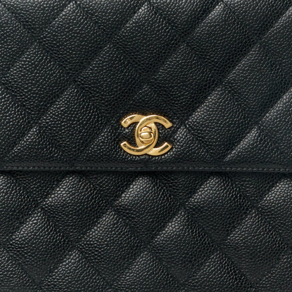 Chanel Caviar Quilted Jumbo Kelly Flap Black 9 of 11