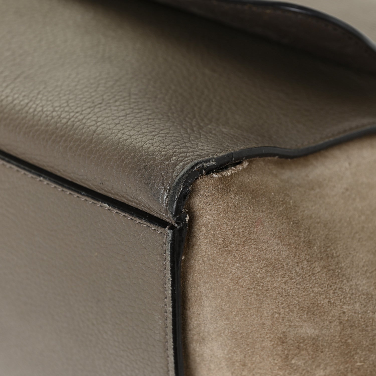 Celine Smooth Calfskin Suede Large Tri-Color Trapeze Brown 21 of 24