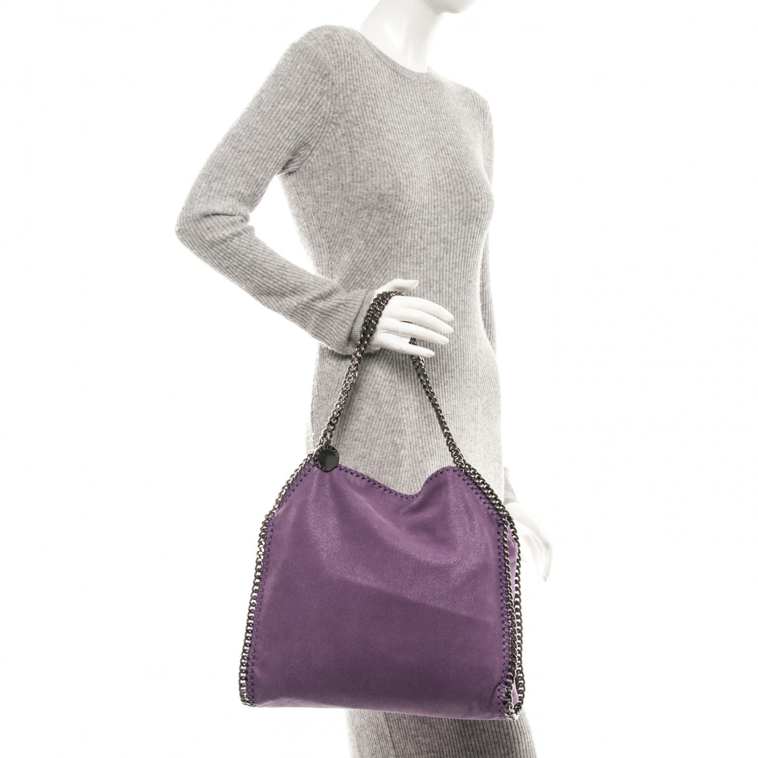 Stella McCartney Shaggy Deer Small Falabella Tote Purple 2 of 8