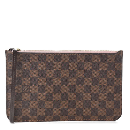 Louis Vuitton Damier Ebene Neverfull MM GM Pochette Rose Ballerine 1 of 5